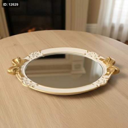 صينية بيضاوي 40سم بلاستك ابيض