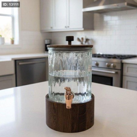 مطربان مدور زجاج حنفية 3لتر